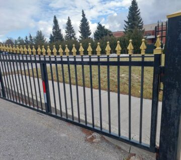 home security with metal fence